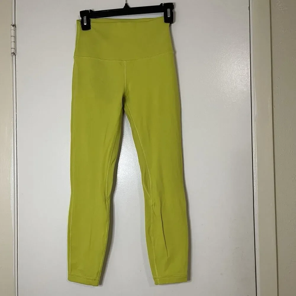 Lululemon Align high rise electric yellow leggings size 6